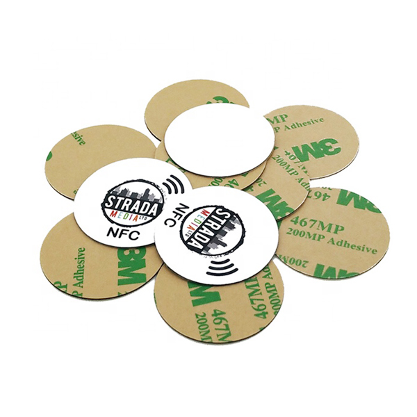 rfid round tag with adhesive 