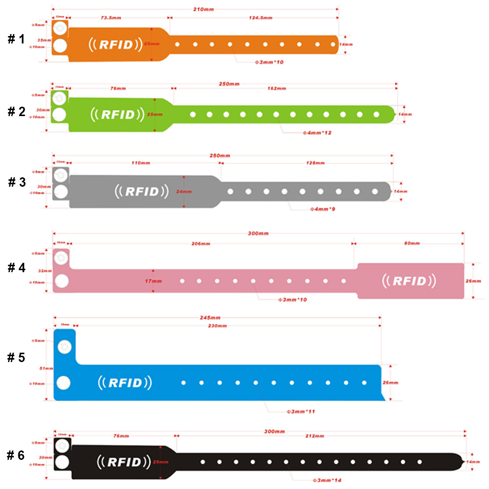 Rfid Vinyl Wristband Optional Size 