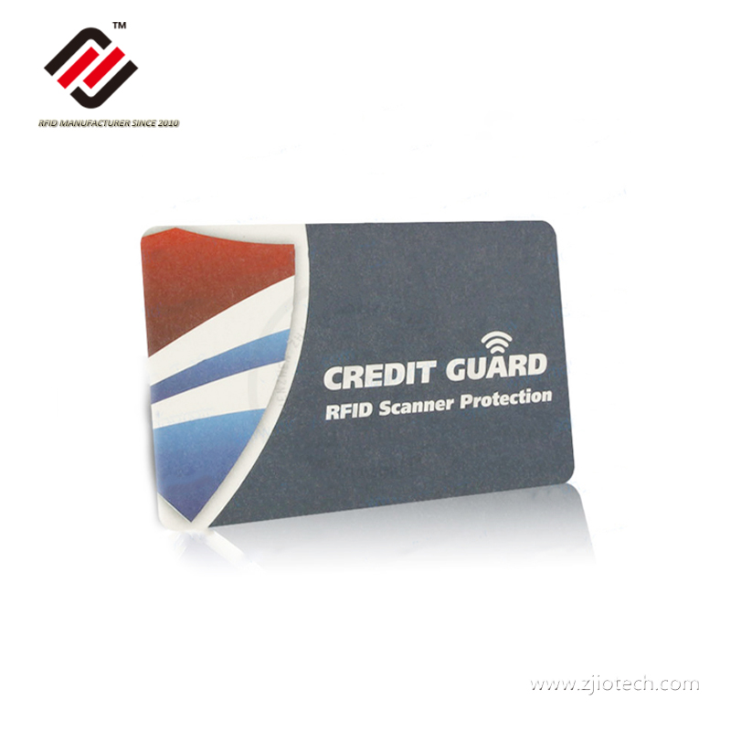 Custom Printing 13.56MHz RFID Blocking Card Shielding Chip Card