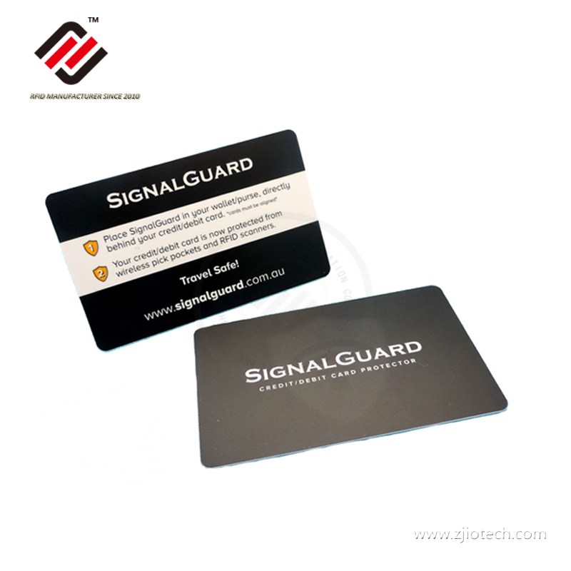 Custom Printing 13.56MHz RFID Blocking Card Shielding Chip Card 