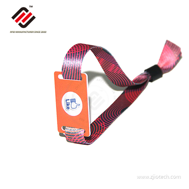 Custom Printing NFC Event Woven Fabric Wristbands 