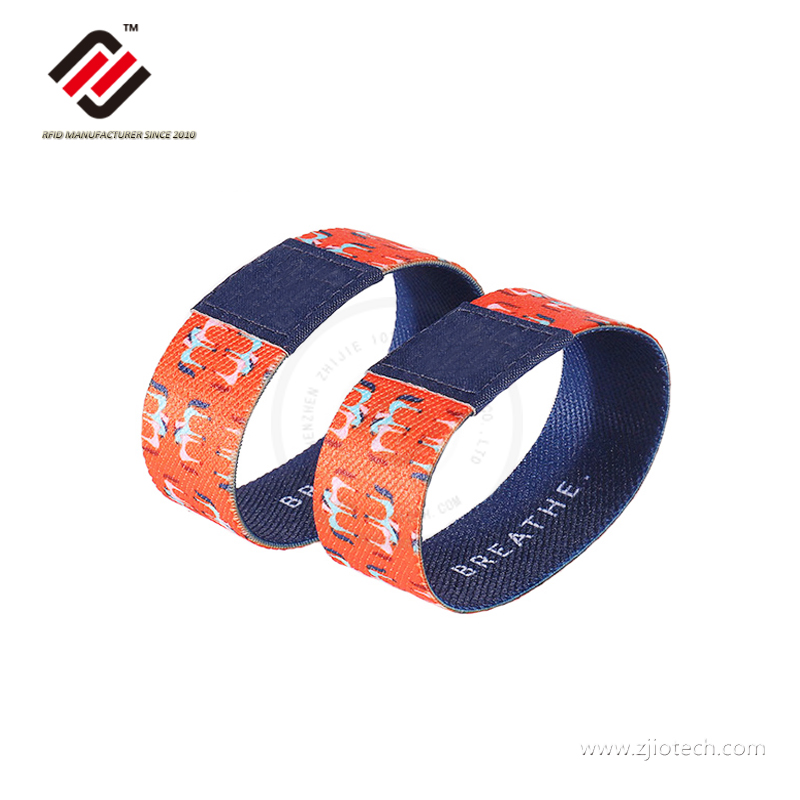Passive RFID ISO15693 I CODE SLIX Stretch Woven Wristband 