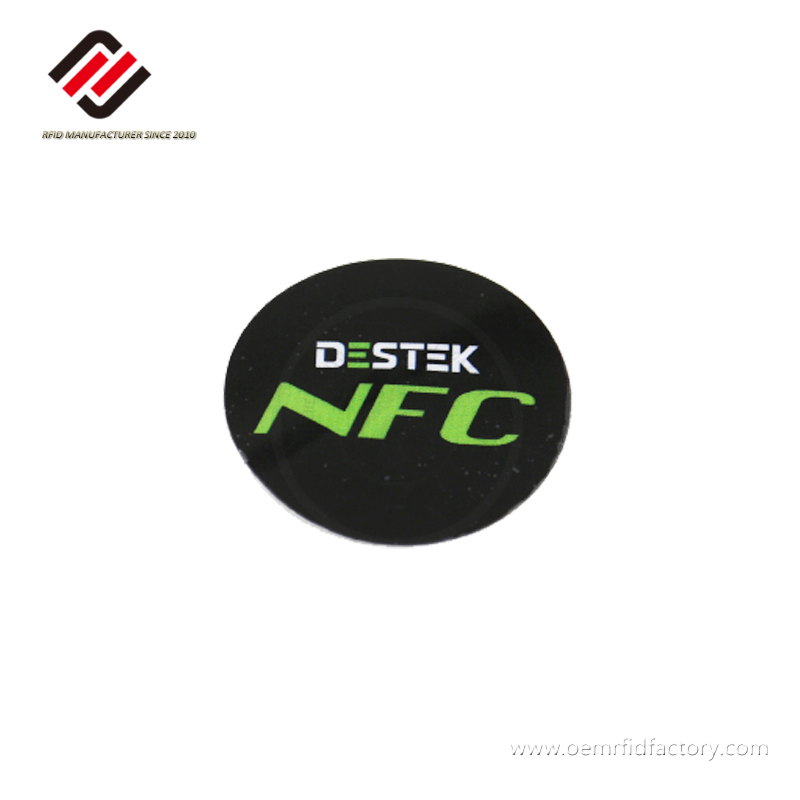 Diameter 30mm Round Shape  N215 NFC Tag Sticker 13.56Mhz Passive Paper Label 